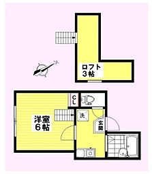クラシェア上星川 1Kの間取図画像