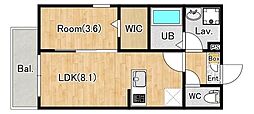 ジーメゾン福生東町 1LDKの間取図画像