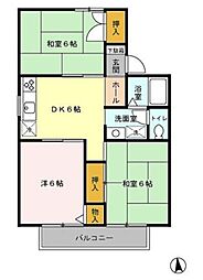メゾンアルファ 3DKの間取図画像