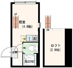 Stage南台 ワンルームの間取図画像