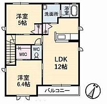 ガーデンプレイスＴＡＭＵＲＡ　Ｄ棟 D0201 ｜ 山口県防府市開出本町5-2（賃貸アパート2LDK・2階・65.51㎡） その2