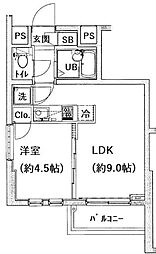 パレ・ホームズ大森山王 1LDKの間取図画像