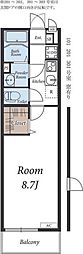 リブリ・フォーエバー 1Kの間取図画像