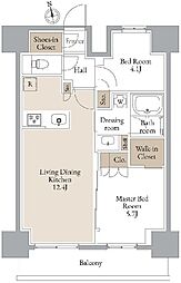 JMF-Residence浅草橋三丁目 2LDKの間取図画像