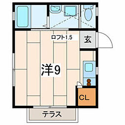 リヴィエール ワンルームの間取図画像