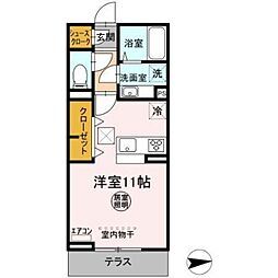 トワ・グレース柏の葉 ワンルームの間取図画像