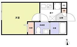 (仮称)草加市瀬崎新築アパート 1Kの間取図画像
