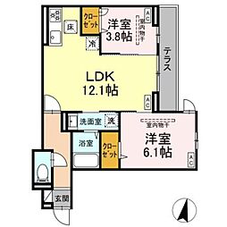 ラヴェンナ 2LDKの間取図画像