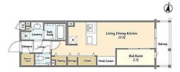 コンフォリア北沢 1LDKの間取図画像