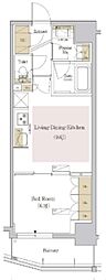 アーバネックス銀座東3 1LDKの間取図画像