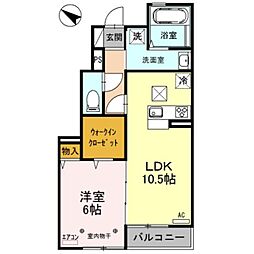 サンセレーナ 1LDKの間取図画像