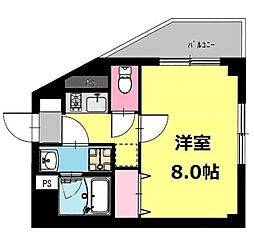 b'CASAサクラダイ 1Kの間取図画像