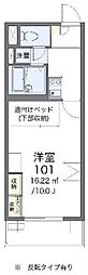 レオパレスパルコートF 1Kの間取図画像