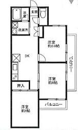パークサイド壱番館 3DKの間取図画像