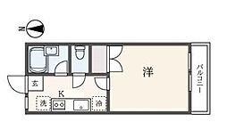 ハイムあい 1Kの間取図画像