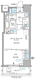 パークアクシス住吉ガーデンスクエア 1LDKの間取図画像