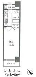 ラ・メール横浜 1Kの間取図画像