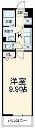 プレジールSORA 1Kの間取図画像