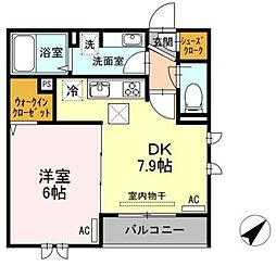 サンクレール小竹向原 1DKの間取図画像