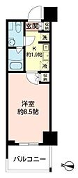 MFPRコート木場公園 1Kの間取図画像