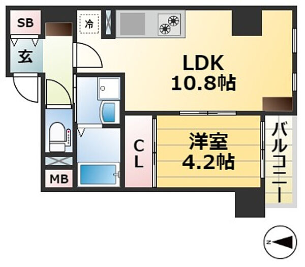 兵庫県神戸市中央区熊内町４丁目(賃貸マンション1SDK・3階・39.57㎡)の写真 その2