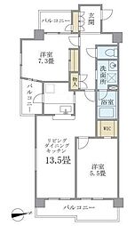 グリーンヒルズ目白 2LDKの間取図画像