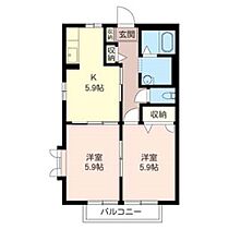 エクレール・Ｉ 00201 ｜ 神奈川県川崎市麻生区細山３丁目14-17（賃貸アパート2K・2階・44.00㎡） その2