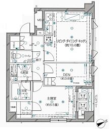 ピアース東京グレイスタワー 1SLDKの間取図画像