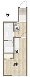 ベイルーム新子安 ワンルームの間取図画像