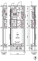 ARCOBALENO BUBAIGAWARA 1Kの間取図画像