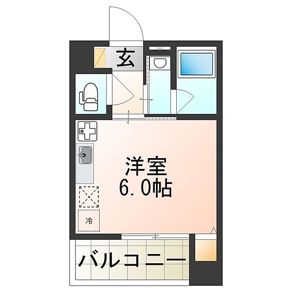 ファイブコート阪南町 ｜大阪府大阪市阿倍野区阪南町５丁目(賃貸マンション1R・7階・18.37㎡)の写真 その2