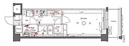 AZEST北赤羽 1Kの間取図画像