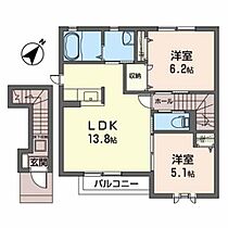 メゾン・カームニスＡ 201 ｜ 宮城県仙台市青葉区国見１丁目3-1-1（賃貸アパート2LDK・2階・58.70㎡） その2