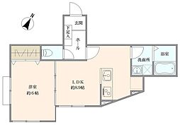 原町田レジデンシャル2 1LDKの間取図画像