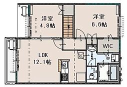 コン・フォートMヒルズ2 2LDKの間取図画像