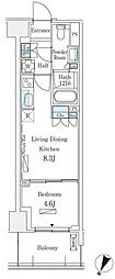 ロイヤルパークス赤羽サウス 1LDKの間取図画像
