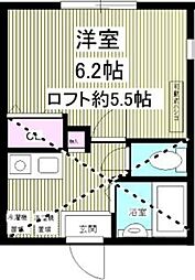プロムナード鶴見 1Kの間取図画像
