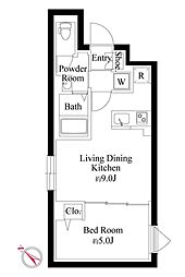 エルファーロ神宮前V 1LDKの間取図画像