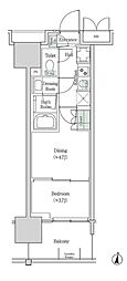 ブルックサイドレジデンス木場 2Kの間取図画像