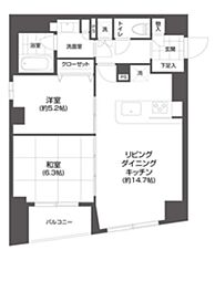 GRANDPASEO市谷甲良町 2LDKの間取図画像