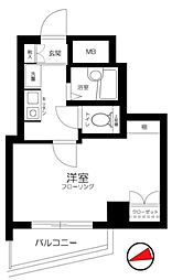 ロイヤルパレス高円寺 1Kの間取図画像