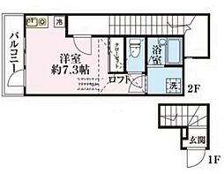 スカイレジデンス向島 2階ワンルームの間取り