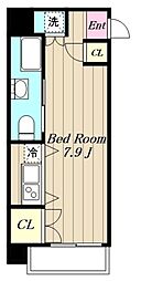 nest ワンルームの間取図画像