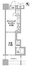 パークフラッツ横濱公園 ワンルームの間取図画像