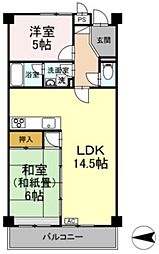 リヴィエールレジョン 2LDKの間取図画像