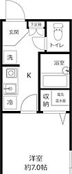 ビラ・クランツ 1Kの間取図画像