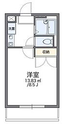 レオパレス麻生川 1Kの間取図画像