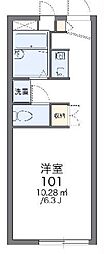 レオパレスアルカディア 1Kの間取図画像