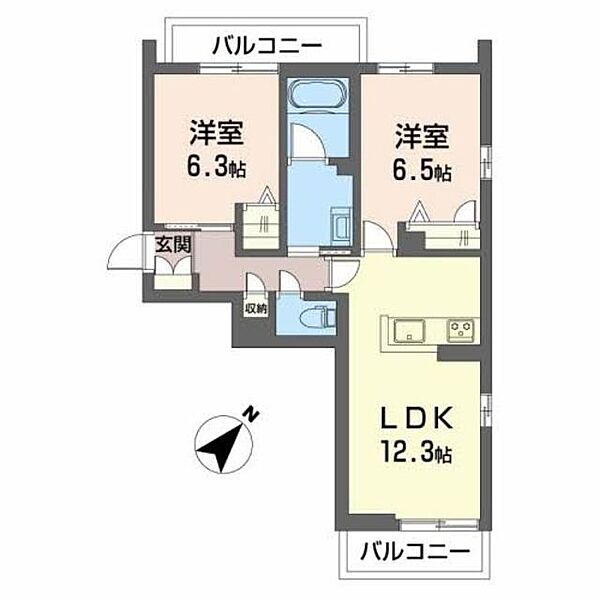 Ｓｈａ　Ｍａｉｓｏｎ　Ｖｅｒｄｕｒｅ黄檗I 0201｜京都府宇治市五ケ庄一番割(賃貸マンション2LDK・2階・57.29㎡)の写真 その2