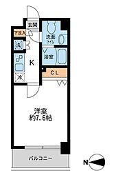 JR総武線 錦糸町駅 徒歩5分の賃貸マンション 9階1Kの間取り